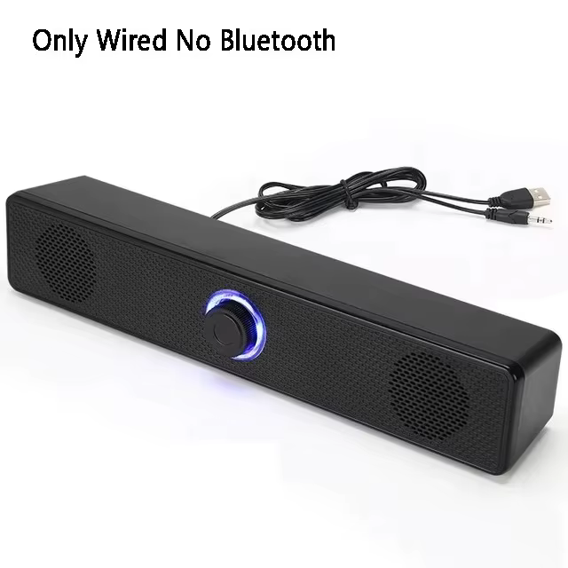 Barre de son Bluetooth filaire et sans fil pour ordinateur, PC, TV, ordinateur portable, système aud