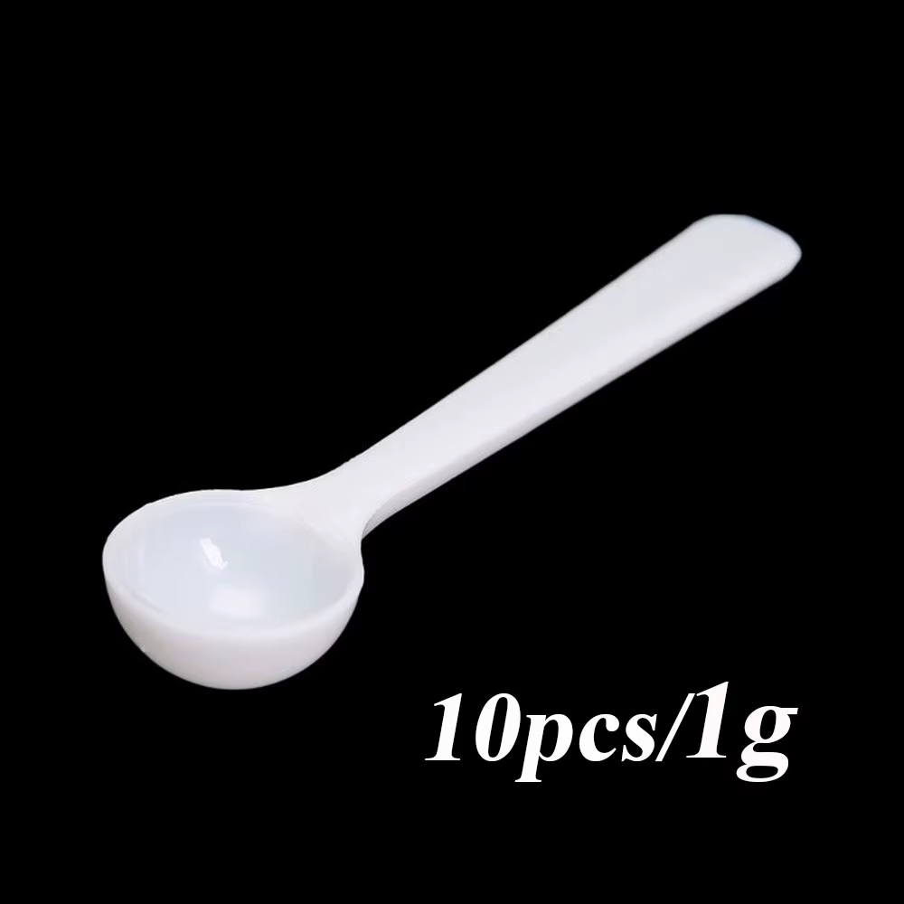 Lot de 10 cuillères doseuses en plastique pour protéines en poudre, café et lait, 1/3/5/10g