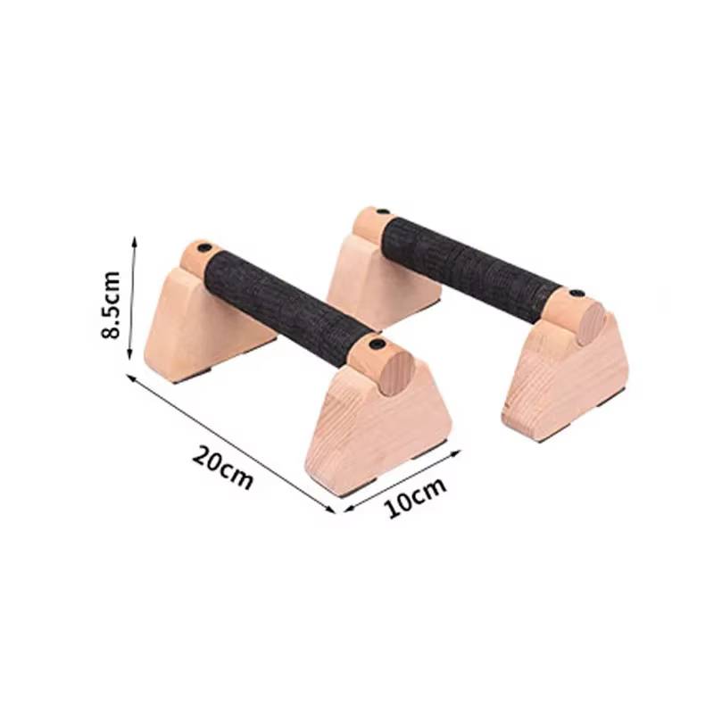 1 paire de poignées de support de traction en bois massif, poignées de Parallettes, équipement d'exe