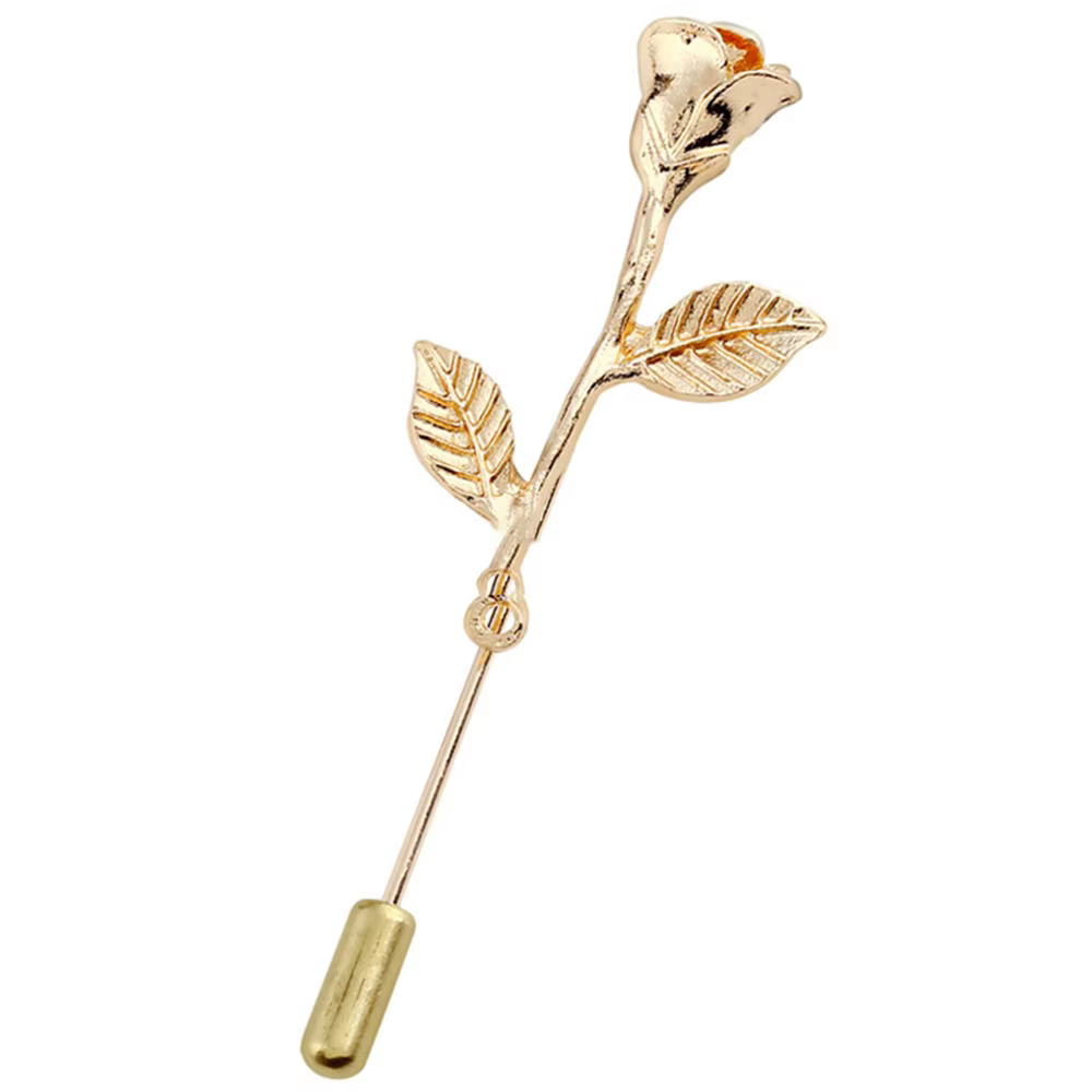 Hommes Rose fleur mode métal broche broche Blazer costume revers fête de mariage boutonnière charme