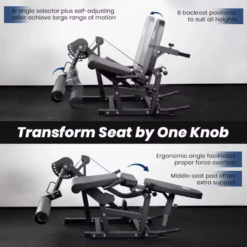 Remise Conception innovante Extension de jambe et Machine à boucles V4.0, capacité de 1100lb Extensi