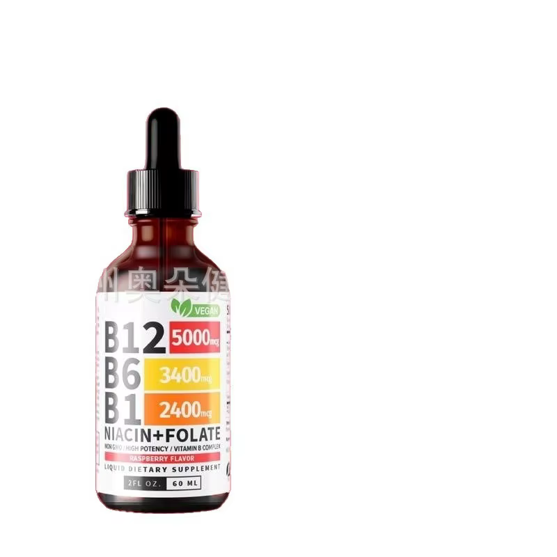 Gouttes liquides de vitamine B12 complexe, soutien du métabolisme énergétique, système nerveux, comp