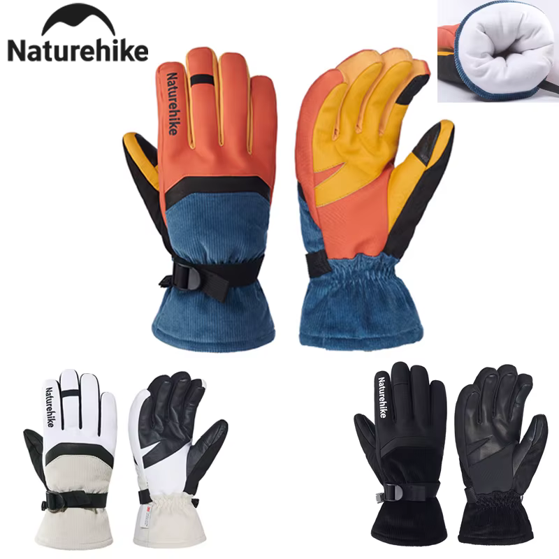 Naturehike – gants chauds de Ski en peau de mouton, 3 couleurs, en coton isolé 3M, multifonctionnel,