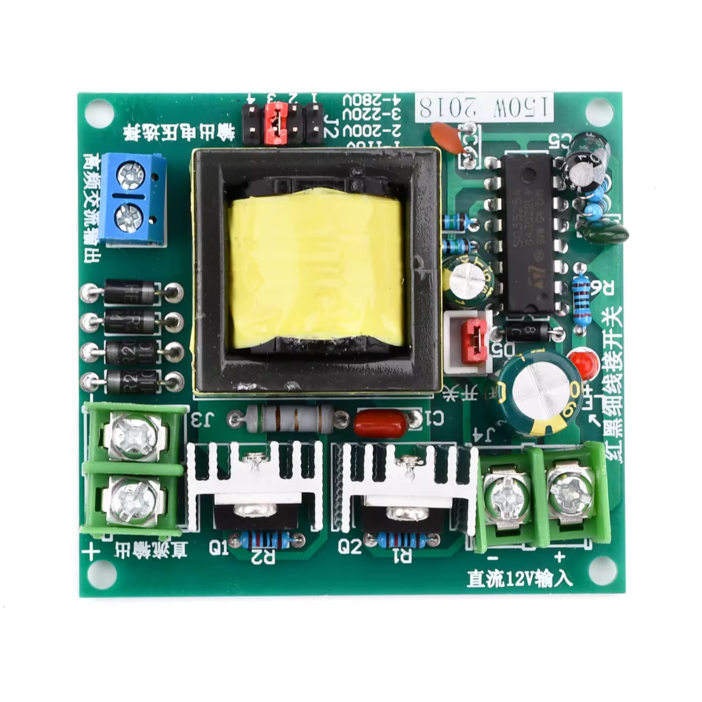 Convertisseur de suralimentation d'onduleur 150W, transformateur de puissance DC 12V/24V à 110v 220V