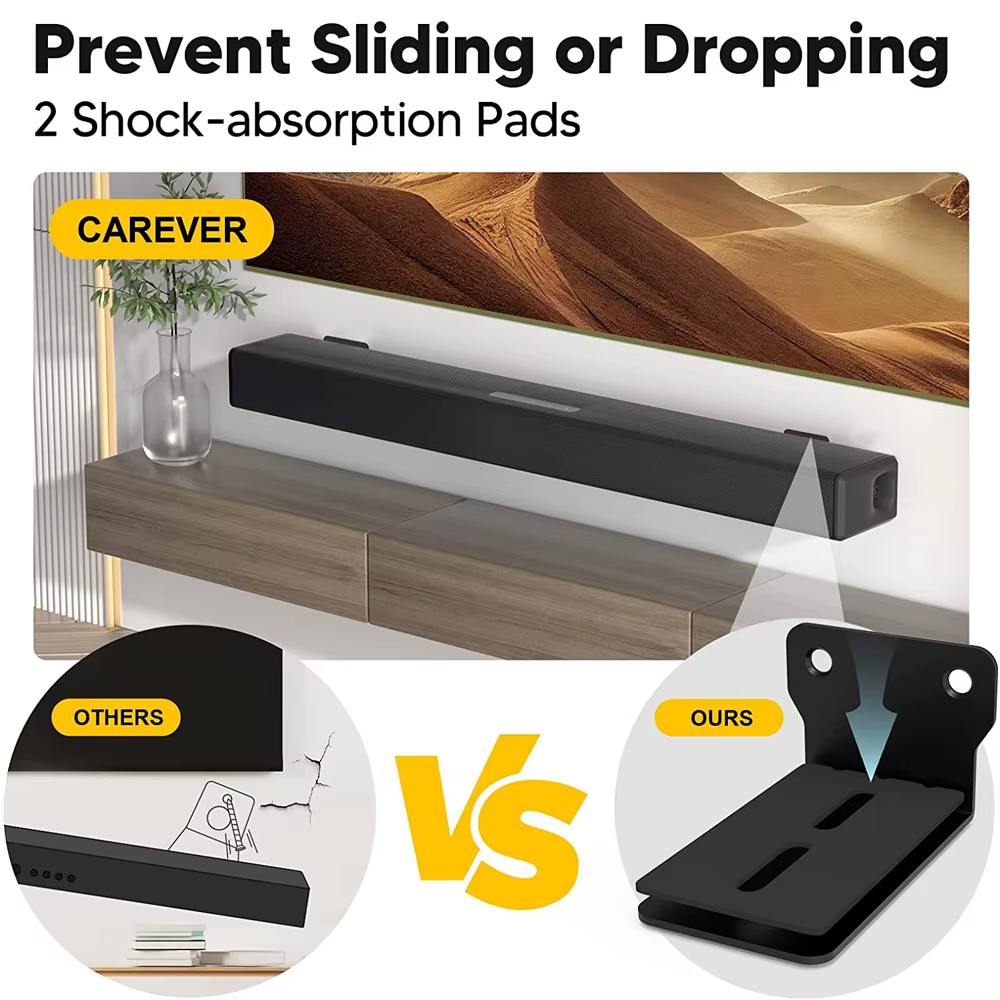 Supports muraux universels pour barre de son, support d'étagère murale Anti-chute, support de montag