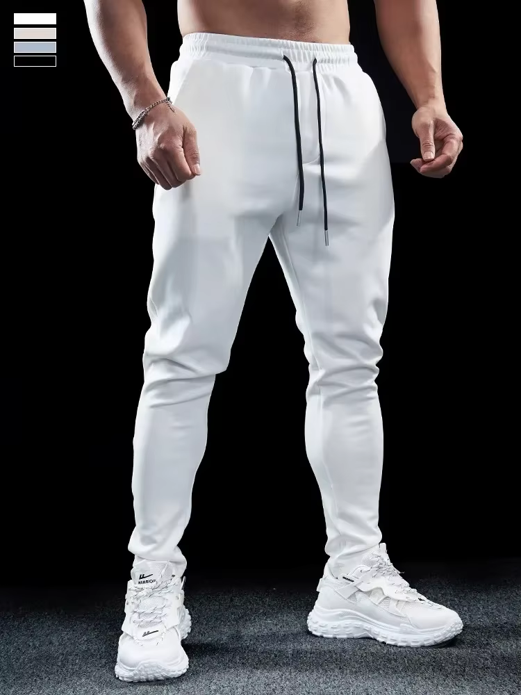 Pantalon de sport pour hommes, Fitness, décontracté, Slim, extensible, course à pied, hauts, séchage