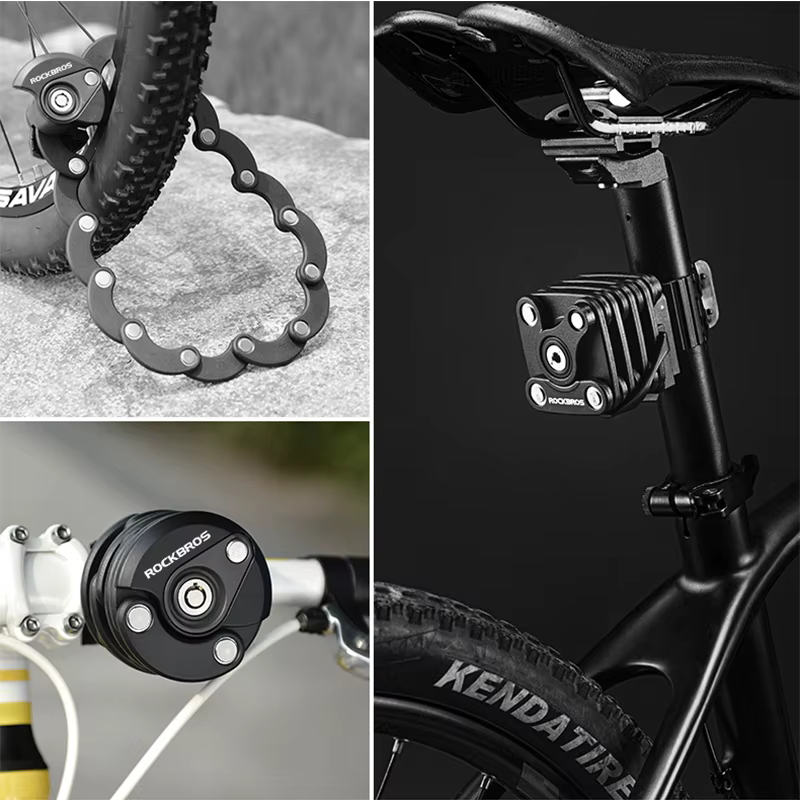 ROCKBROS antivol de vélo avec clés antivol de vélo haute sécurité antivol Portable vélo chaîne antiv
