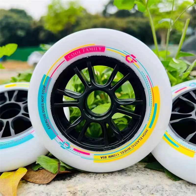 Roue de patins de vitesse en ligne à haute élasticité 85A pour la course sur piste intérieure, bon r