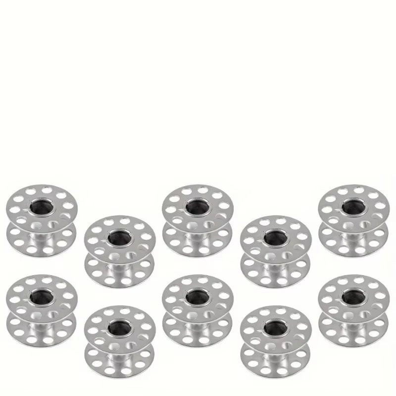 Boîtier de canette + 10 bobines métalliques adaptées à Brother Janome Singer, Machine à coudre domes