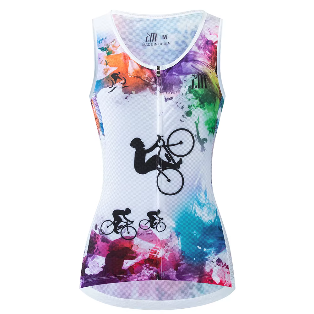 Gilets de cyclisme pour femmes, maille respirante, protection UV, vêtements de vélo pour dames