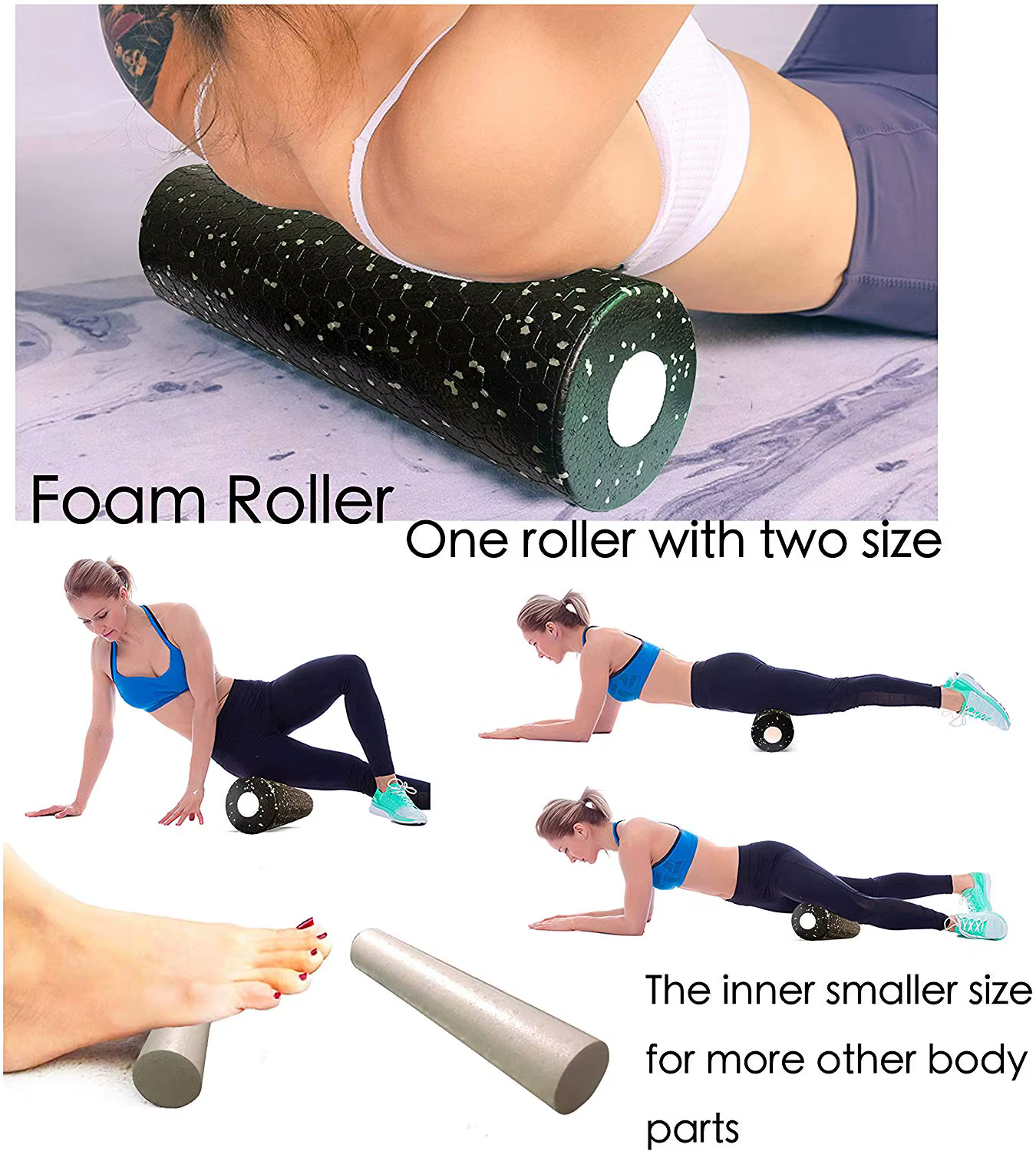 IkSet-Rouleau de Yoga en mousse EPP à haute densité