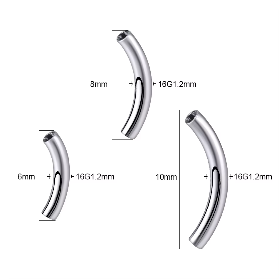 Titanium filetage interne sourcil haltère Piercing ventre nombril Piercing barre accessoires de remplacement bijoux de corps 16G 14G