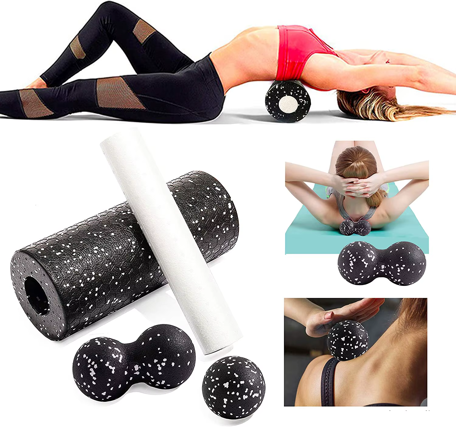 IkSet-Rouleau de Yoga en mousse EPP à haute densité