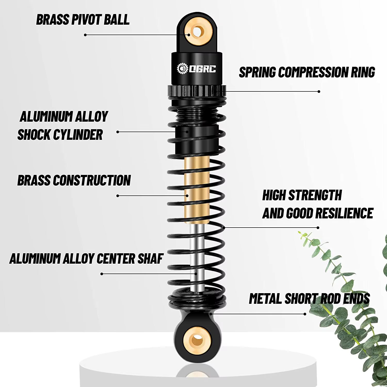 OGRC – amortisseur avant et arrière en aluminium, amortisseurs RC pour Axial SCX24 C10 JLU, pêne dormant gladiateur Bronco, pièces de mise à niveau