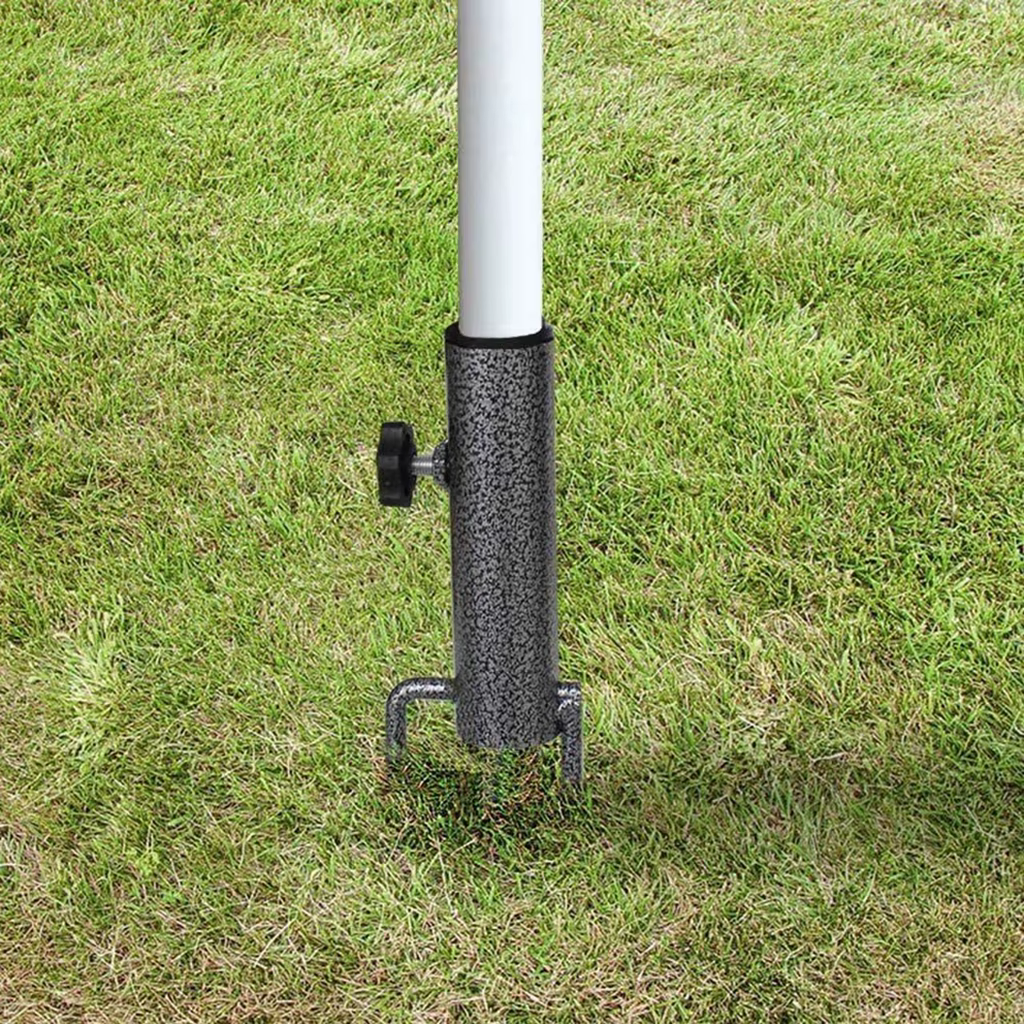 Support de parasol de balcon réglable, base de parasol de patio en métal avec fixation au sol pour la pêche, l'extérieur et le jardin
