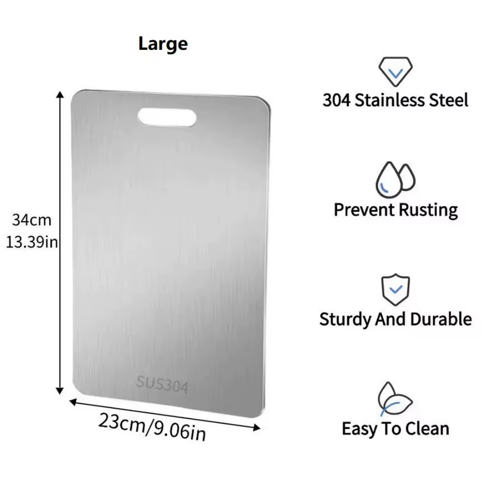 Planche à découper en titane, planche à découper de cuisine, planche à découper double face en titane de qualité alimentaire, utilisée pour couper la viande, les fruits et