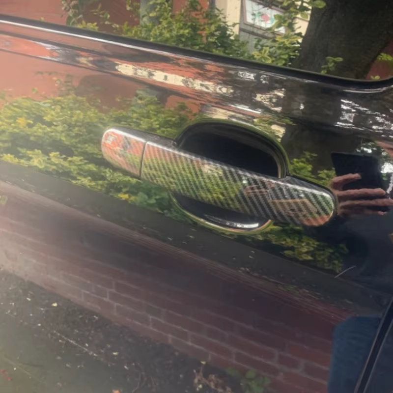 Couvercle de poignée de porte en plastique Imitation fibre de carbone, accessoires personnalisés pour Ford Transit Tourneo 2014 2017 2019 2020