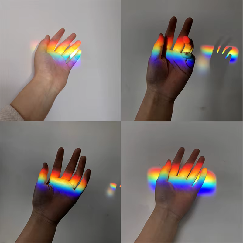 Prismes triangulaires en verre 30x30x100mm, pour séances Photo, physique pour enfants, expériences optiques de prisme arc-en-ciel léger