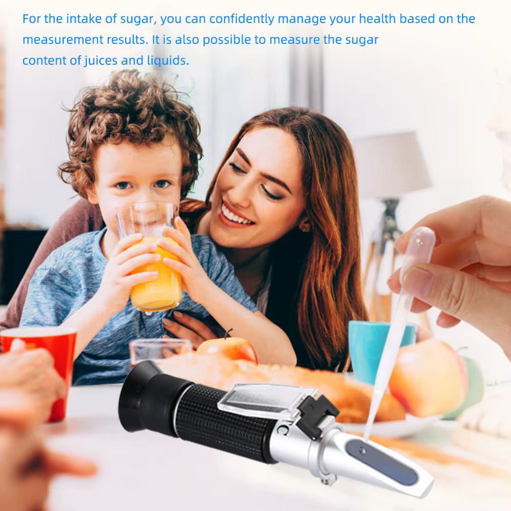 Réfractomirculation Brix à large gamme de 0 à 90%, miel, teneur en sucre, outil de mesure spécifique, utilisation du sucre, aliments, fruits, boissons
