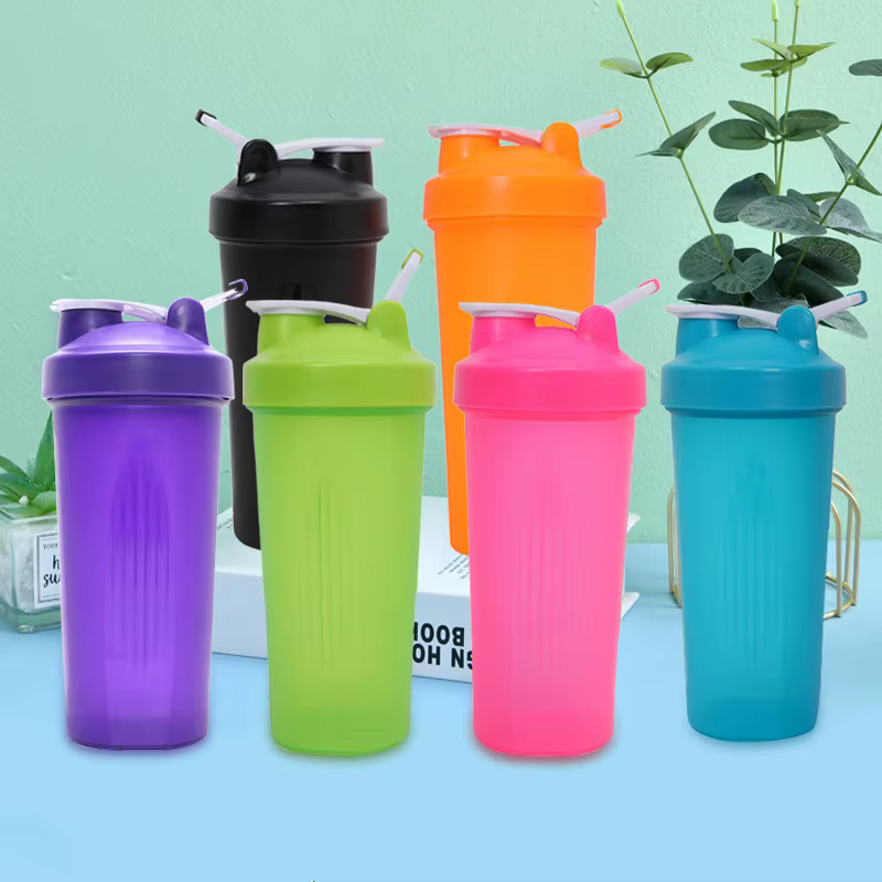 Shaker en poudre coloré avec poignée, tasse de sport de plein air, shaker de fitness, 10000, 600ml