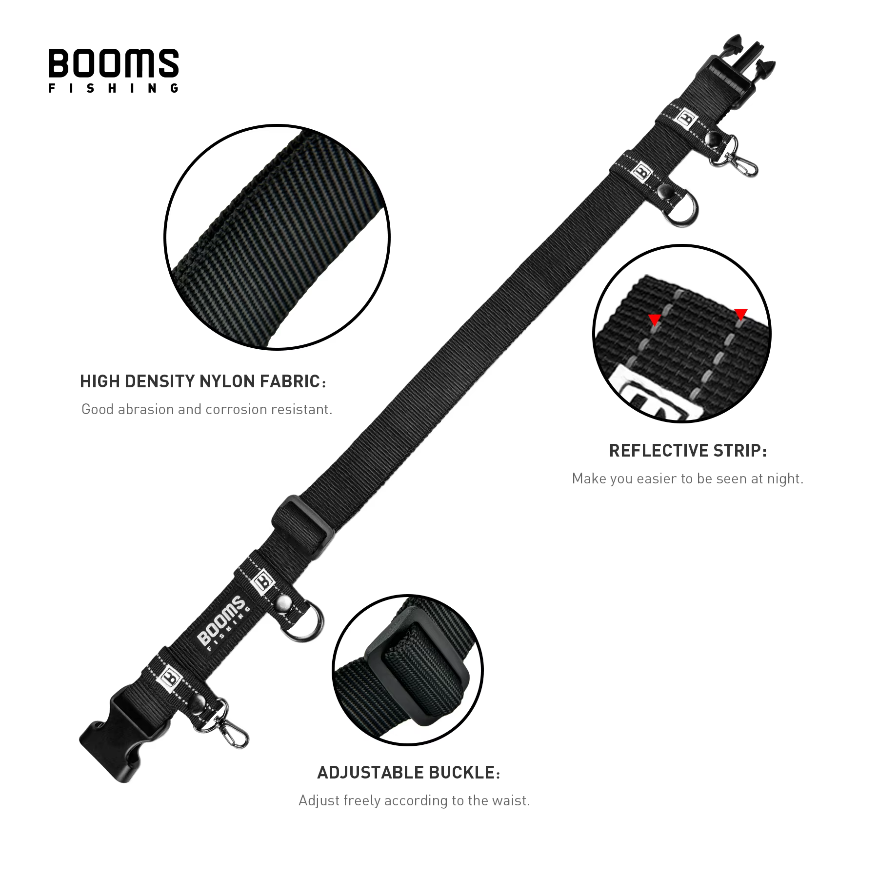 Booms Fishing FB2 ceinture de pêche outils de pêche légers accessoires d'équipement Wader ceintures de taille de combat