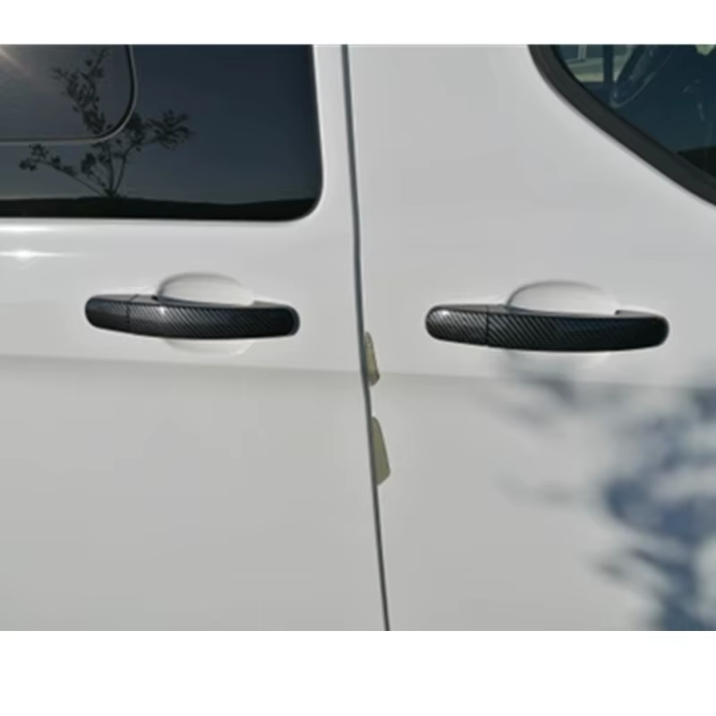Couvercle de poignée de porte en plastique Imitation fibre de carbone, accessoires personnalisés pour Ford Transit Tourneo 2014 2017 2019 2020