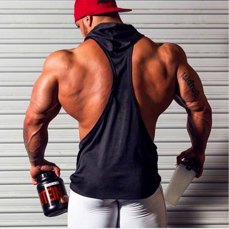 Vêtements de marque de gymnastique musculation Fitness débardeurs de course pour hommes entraînement gilet imprimé
