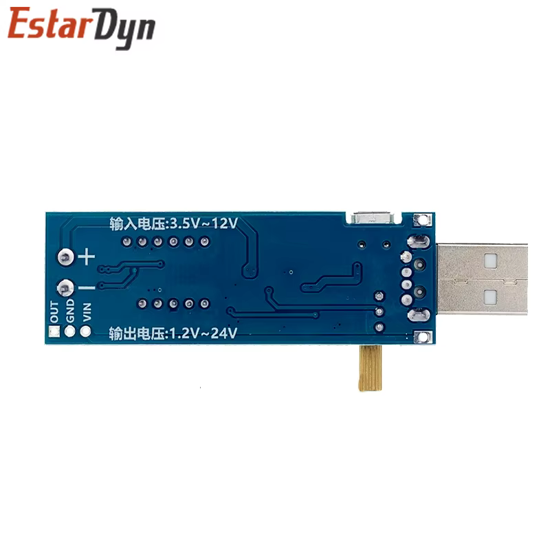 Convertisseur Boost Buck USB, Module d'alimentation élévateur/bas DC-DC 5V à 3.3V / 12V, sortie réglable DC 1.2V-24V