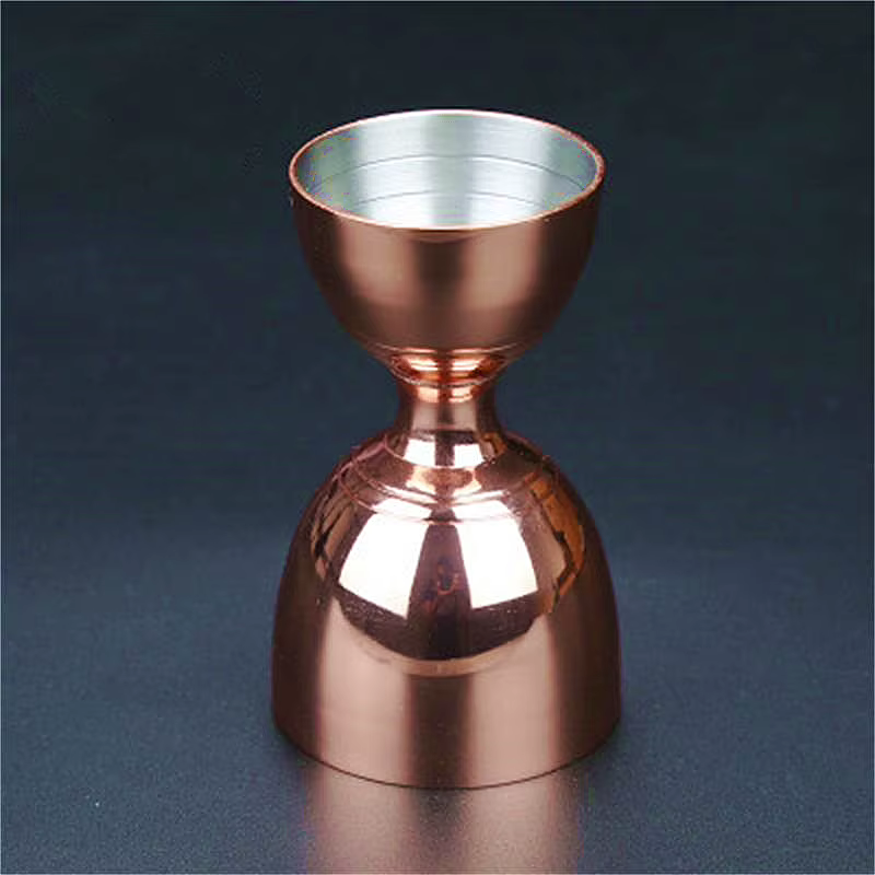Ensemble de Bar Shaker à Cocktail, ensemble de Bar Shaker plaqué or en cuivre, Kit de barman 4 pièces comprenant Shaker, Jigger, passoire et cuillère