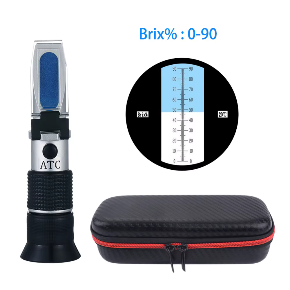 Réfractomirculation Brix à large gamme de 0 à 90%, miel, teneur en sucre, outil de mesure spécifique, utilisation du sucre, aliments, fruits, boissons
