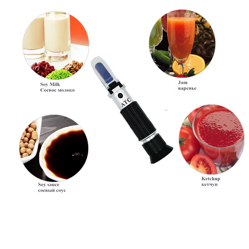 Réfractomètre Brix portatif, testeur de sucre, saccharimètre ATC sucre 0-32%, densimètre de Concentration pour jus de fruits et raisins
