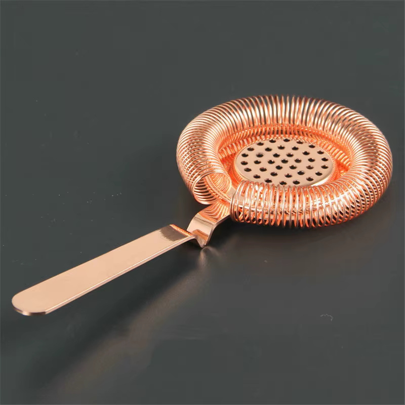 Ensemble de Bar Shaker à Cocktail, ensemble de Bar Shaker plaqué or en cuivre, Kit de barman 4 pièces comprenant Shaker, Jigger, passoire et cuillère