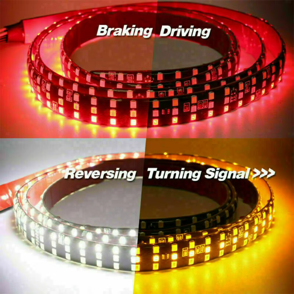 Barre lumineuse pour hayon de camion, bande LED de 60 pouces pour pick-up, remorque SUV, fonction complète, frein, clignotant inversé, feu arrière étanche