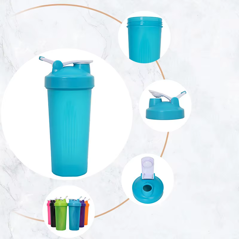 Shaker en poudre coloré avec poignée, tasse de sport de plein air, shaker de fitness, 10000, 600ml