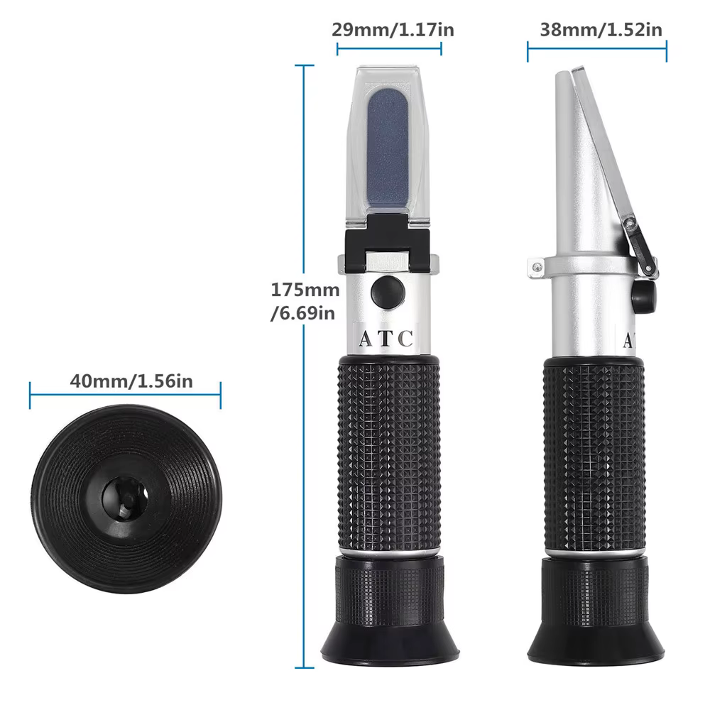 Réfractomètre portatif Brix 0-20%, Concentration de sucre avec testeur d'optique de douceur ATC pour le lait et les fruits