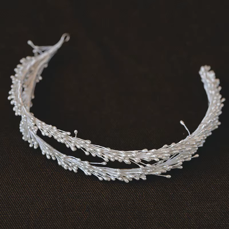 Accessoires pour cheveux de mariage, couvre-chef blanc, bandeaux en feuilles pour mariées, couronnes pour femmes et filles, bijoux de mariée