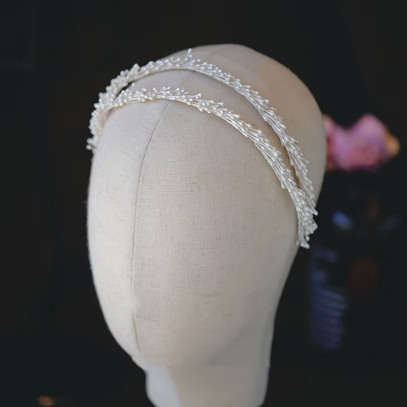 Accessoires pour cheveux de mariage, couvre-chef blanc, bandeaux en feuilles pour mariées, couronnes pour femmes et filles, bijoux de mariée