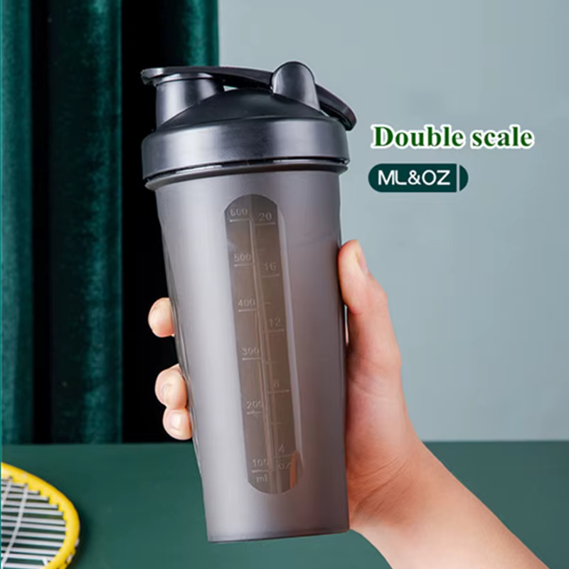Shaker en poudre coloré avec poignée, tasse de sport de plein air, shaker de fitness, 10000, 600ml