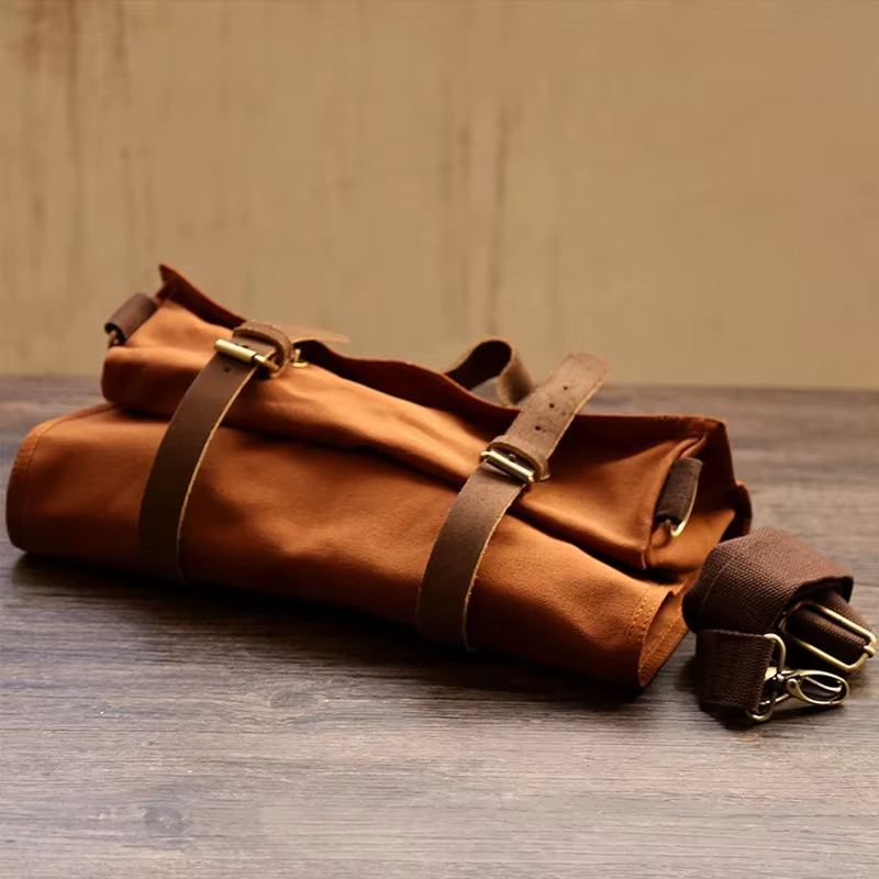 Grand sac de transport pour barman, sac à outils créatif en toile pour barman, sac de rangement pour outils de bar et shaker à cocktails (sac seul)