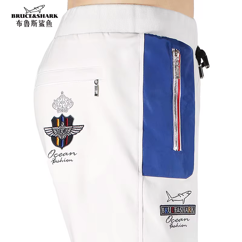 Pantalon de sport en coton à taille élastique pour hommes, vêtements d'entraînement décontractés, vêtements de course, blanc, mode toutes saisons, fjdehors, taille M à 3XL