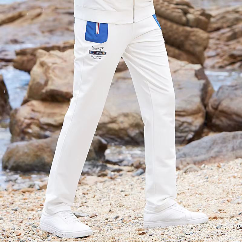 Pantalon de sport en coton à taille élastique pour hommes, vêtements d'entraînement décontractés, vêtements de course, blanc, mode toutes saisons, fjdehors, taille M à 3XL