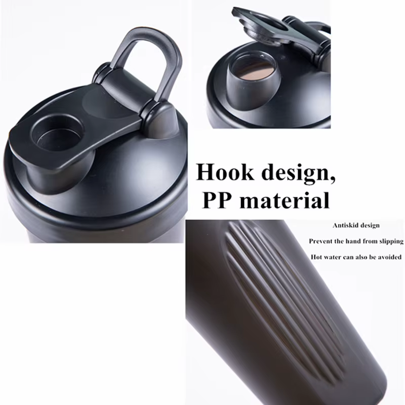 Shaker en poudre coloré avec poignée, tasse de sport de plein air, shaker de fitness, 10000, 600ml