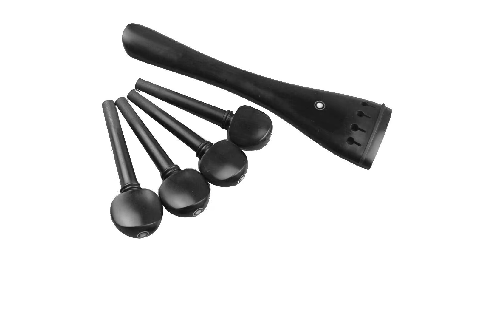Accessoires pour violoncelle 4/4, chevilles et cordier, excavatrice, incrustation en bois d'onyx, œil de Paris