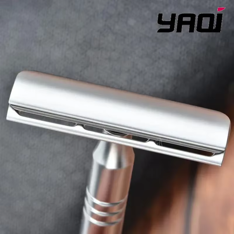 Rasoir YAQI couleur Chrome mat lame AC Excalibur à un seul tranchant hommes rasage sécurité rasoir à collectionner rasoir à barbe