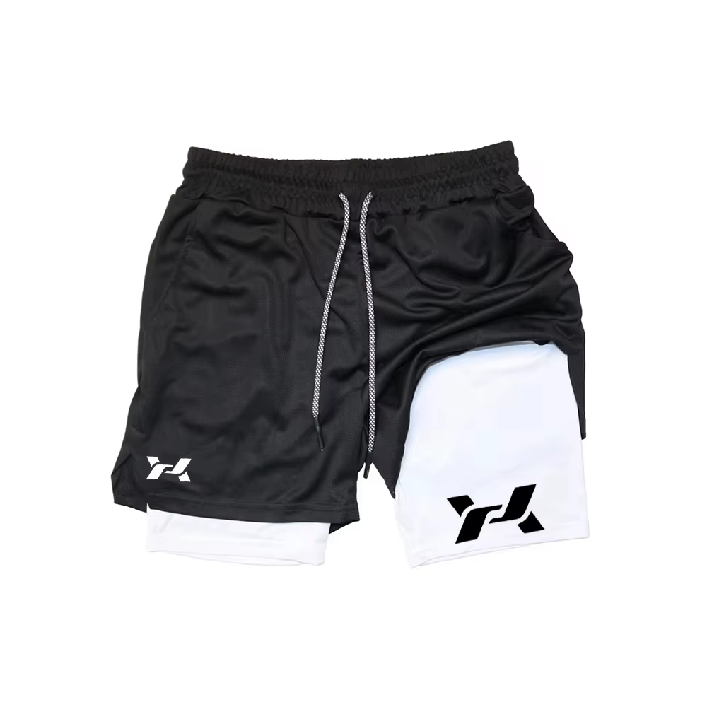 Shorts de course pour hommes 2 en 1