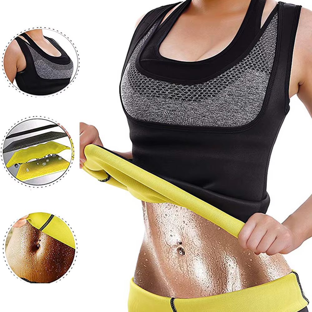 Femmes formation T-shirts Sauna hauts de sport vêtements de Fitness minceur corps sculptant gilet perte de poids