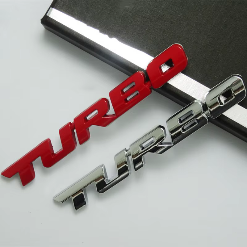Autocollant de voiture turbocompressé en alliage métallique, insigne 3D, accessoires de modification de voiture, marquage latéral arrière, autocollant décoratif
