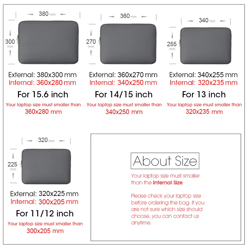 Sac pour ordinateur portable, mallette portable, accessoire de transport 13/14/15/15.6 pouces pour Macbook, ordinateur portable, tablette, pour le stockage quotidien des affaires