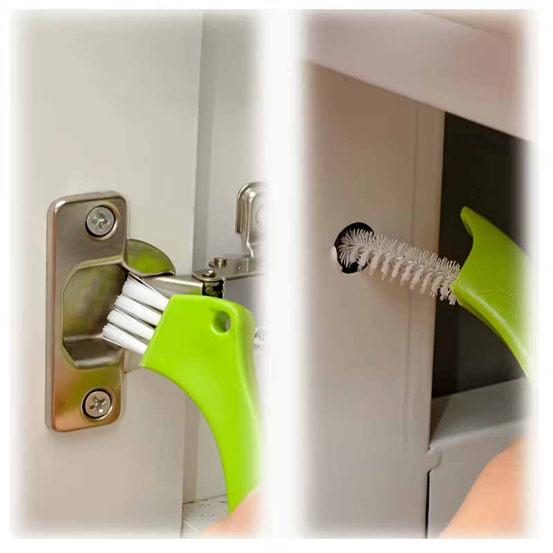 Brosse de nettoyage de joints de carrelage deux en un, adaptée au nettoyage ménager dans les cuisines, les pistes de fenêtres et de portes, les poêles, les articulations et les sols