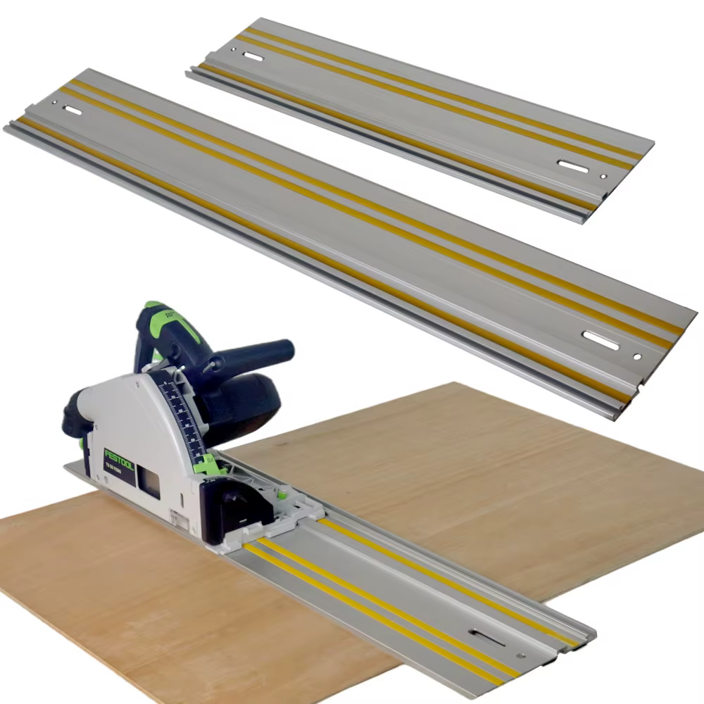 Rail de guidage de scie sur rail Rails guidés extrudés en aluminium pour coupes de déchirure répétables sur rail de scie circulaire, biseau optimisé et coupes droites
